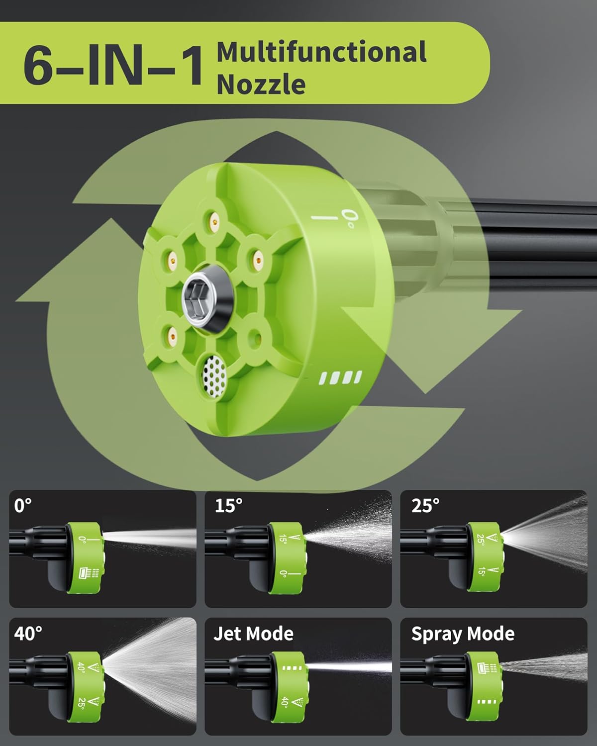 990PSI Cordless Pressure Washer, 4.0Ah Battery