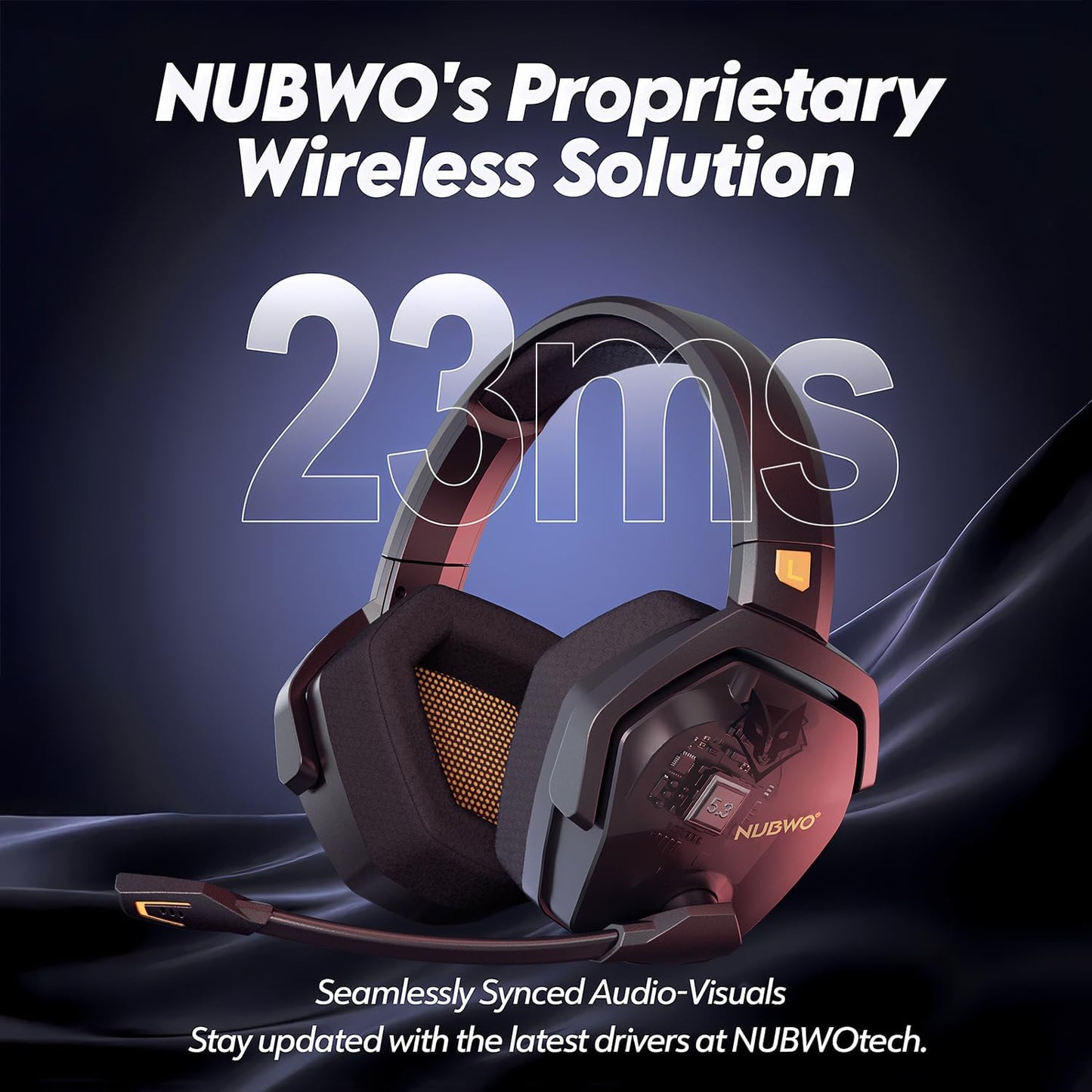 NUBWO G06 Wireless Gaming Headset - Orange