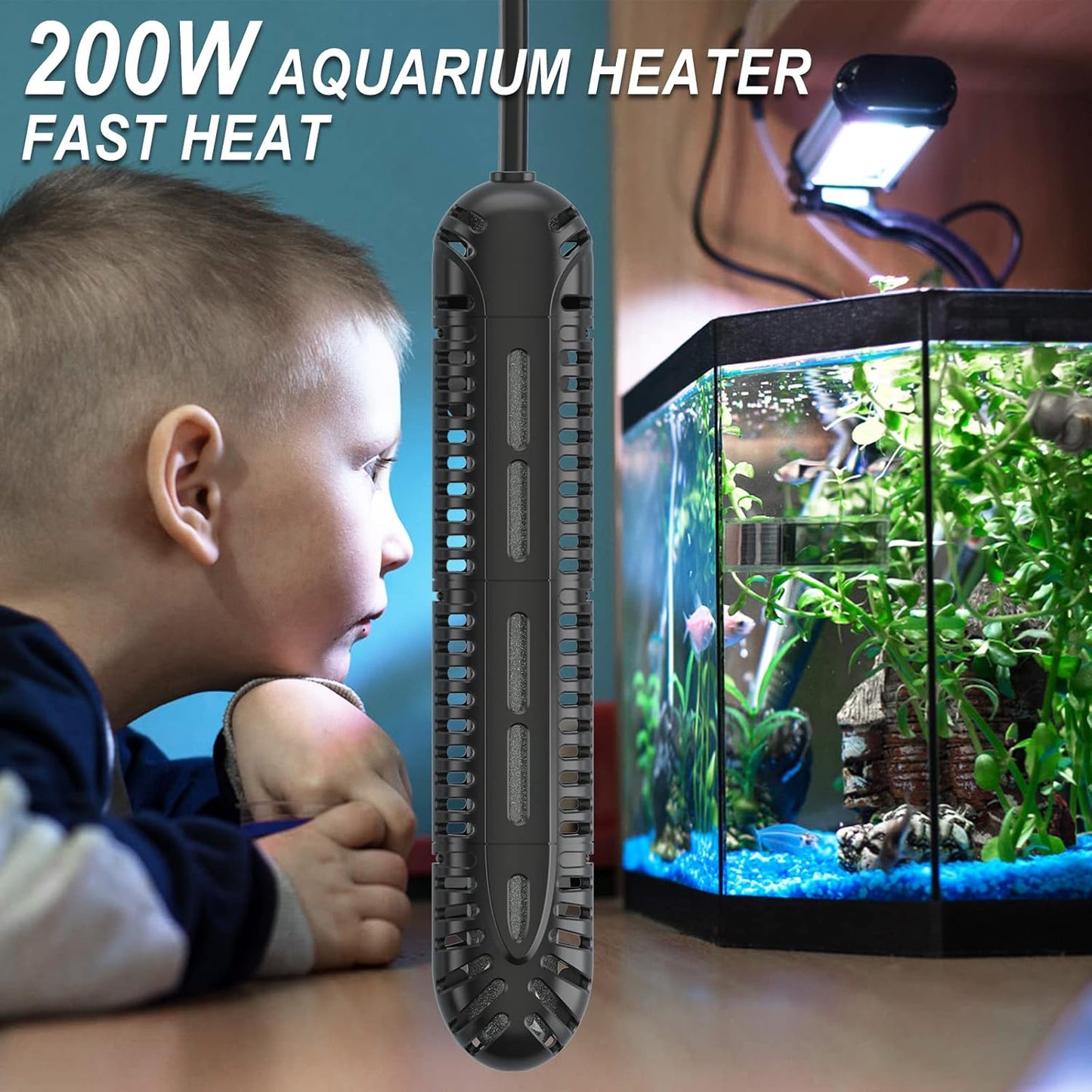HiTauing 200W Aquarium Heater, LED Display