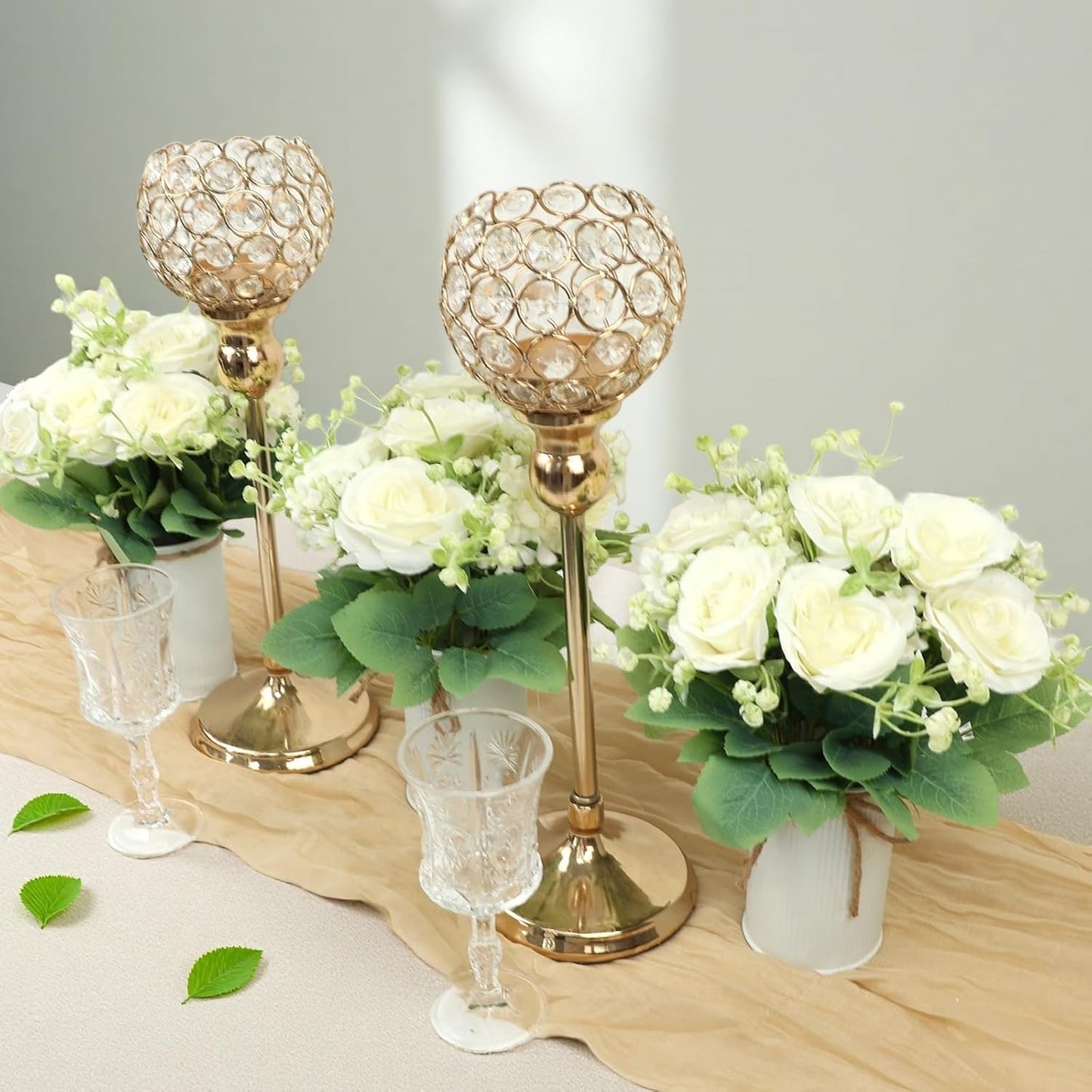 Wedding Centerpiece Set - Small Silk Flowers