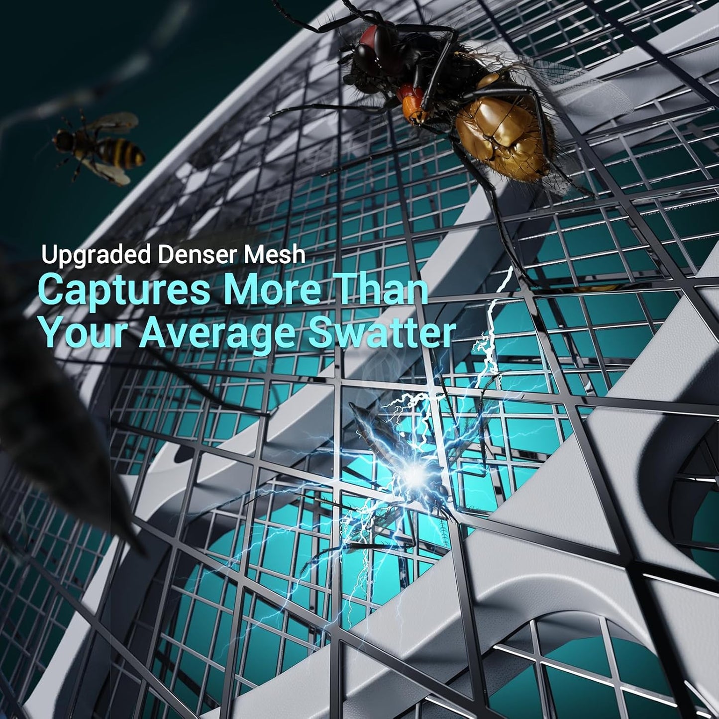 YsChois®, Electric Fly Swatter Racket - Bug Zapper Racket with Powerful Grid - Easy to Use, Lightweight - Indoor & Outdoor Use - Empirical Use Tips (Included) - AA Battery Required (Not Included)