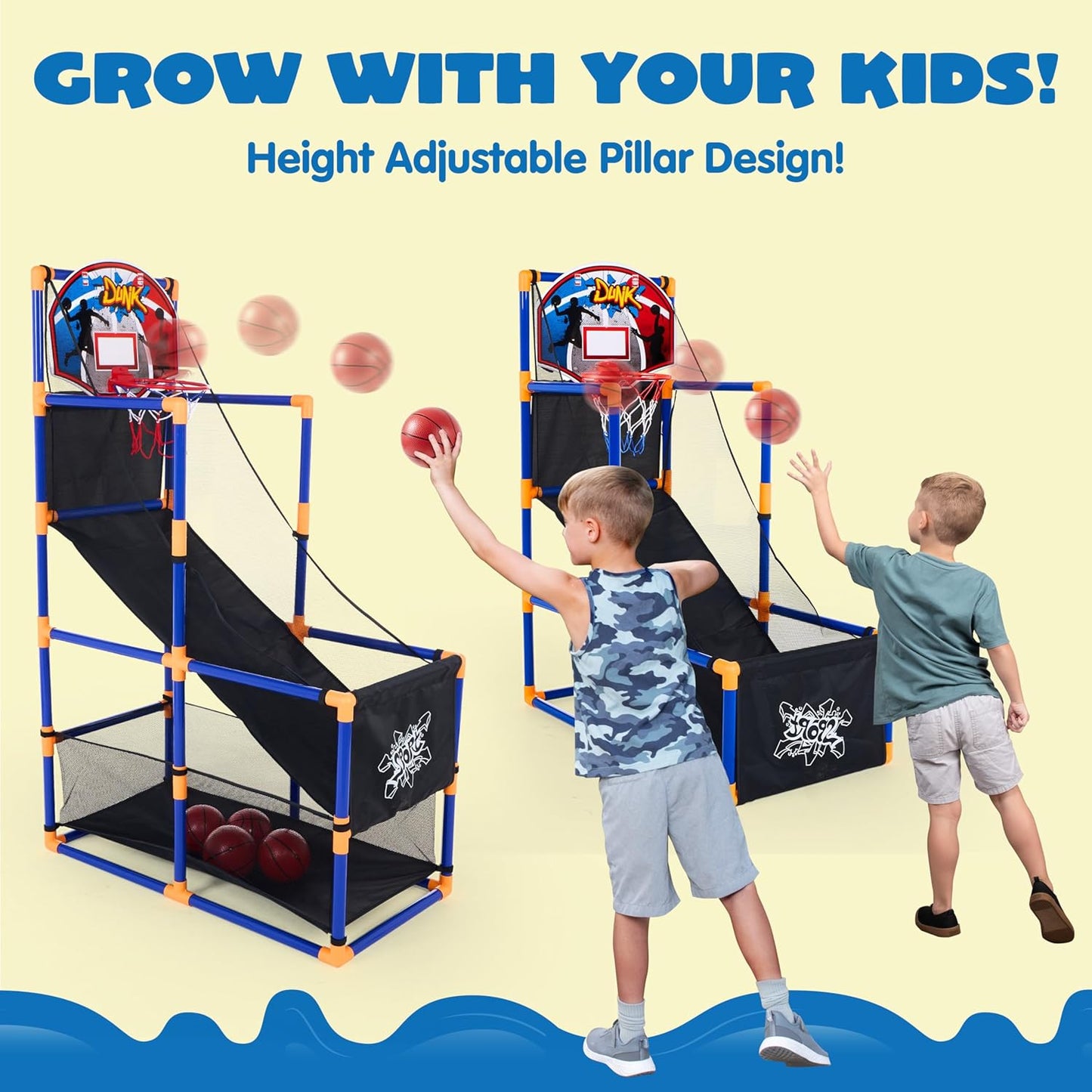 JOYIN Arcade Basketball Game Set with 4 Balls