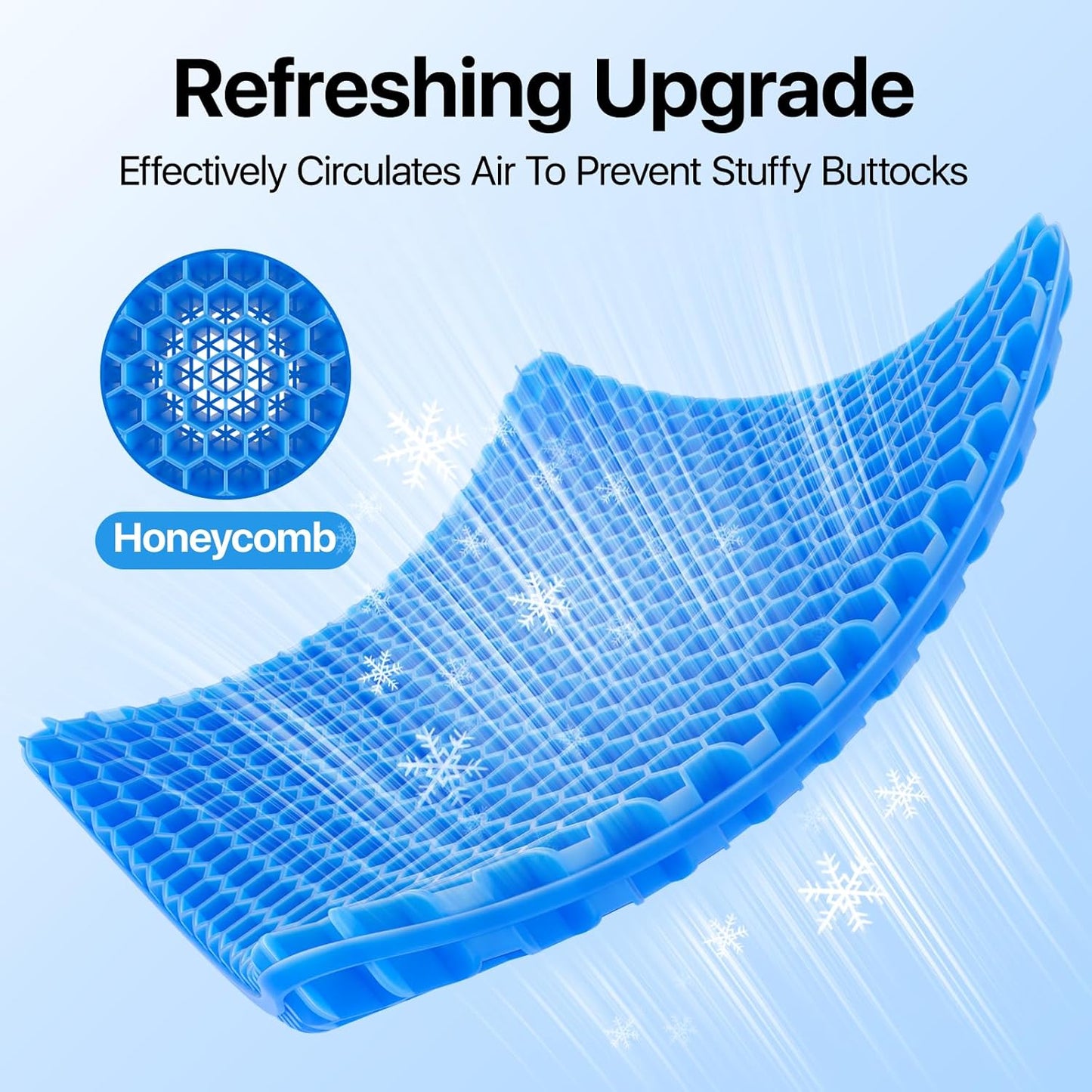 Cooling Gel Seat Cushion, Breathable Honeycomb