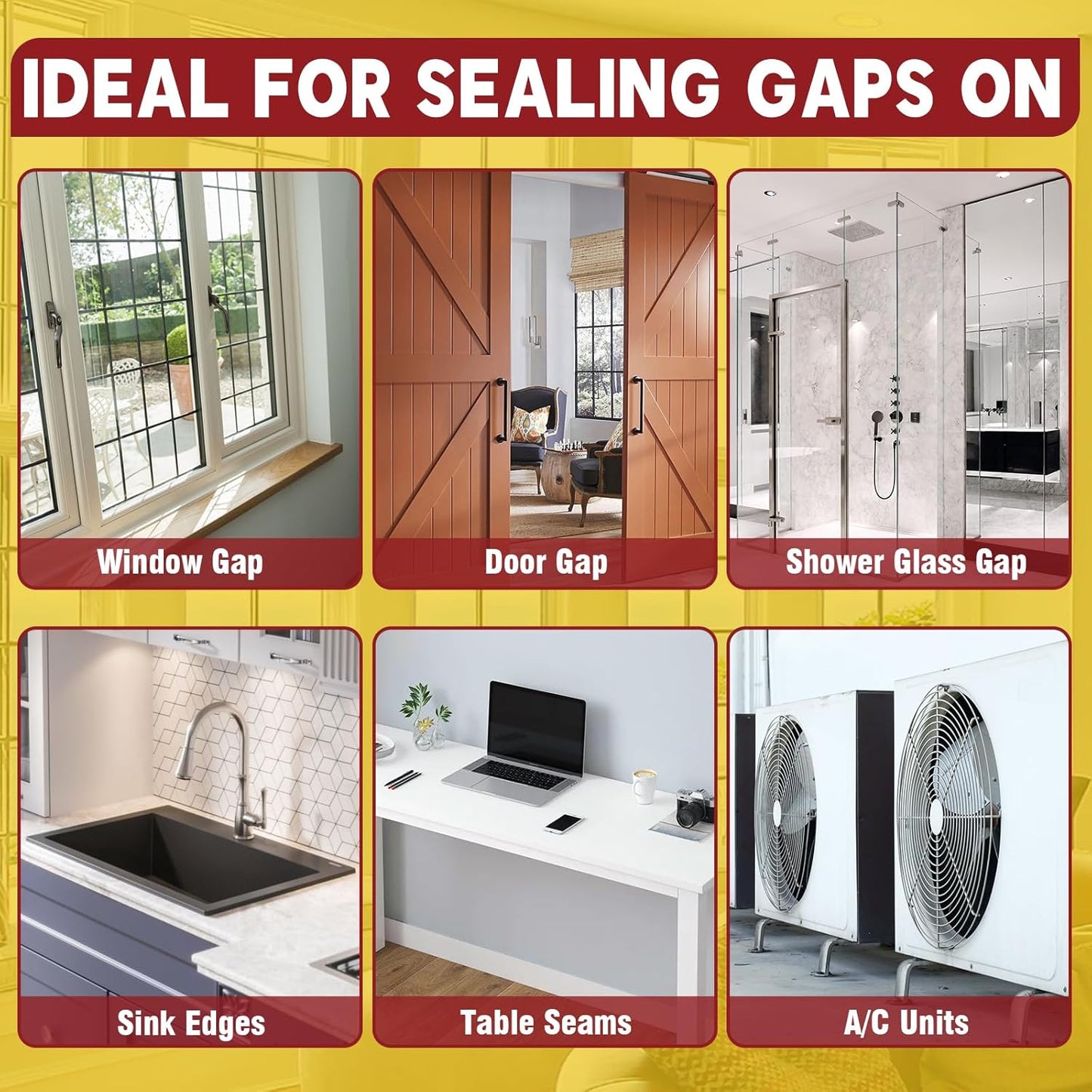 Bondtech Transparent Window Weather Sealing Tape, Window Sealing Tape, Draft Stopper & Insulation for Doors, Shower Glass Gaps, No Residue (2 Inch x 33Feet *1)