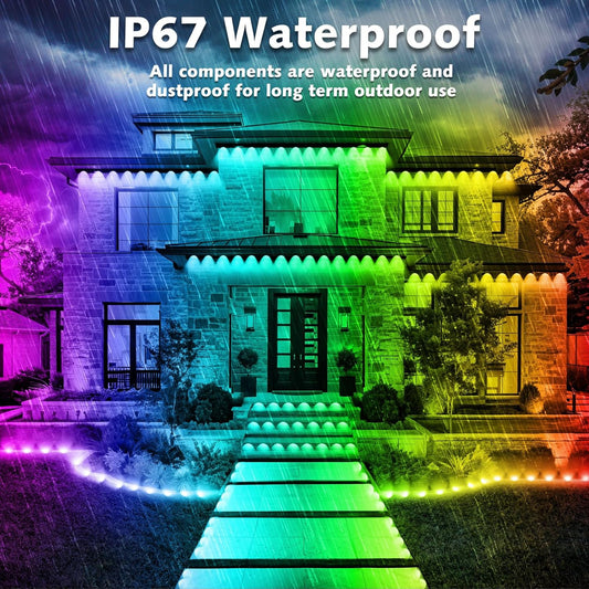 200FT Outdoor RGB Lights, IP67 Smart LED