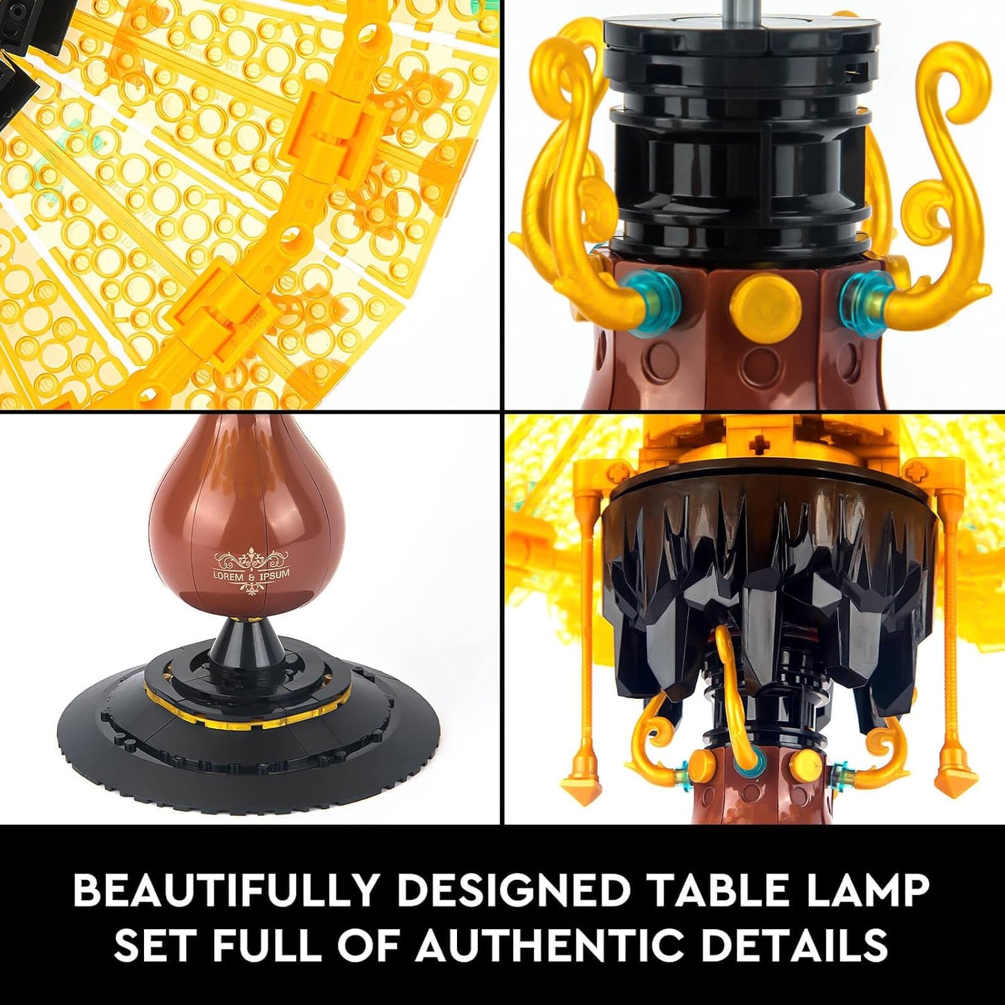 Table Lamp Mini Building Block Set (804 Pc)