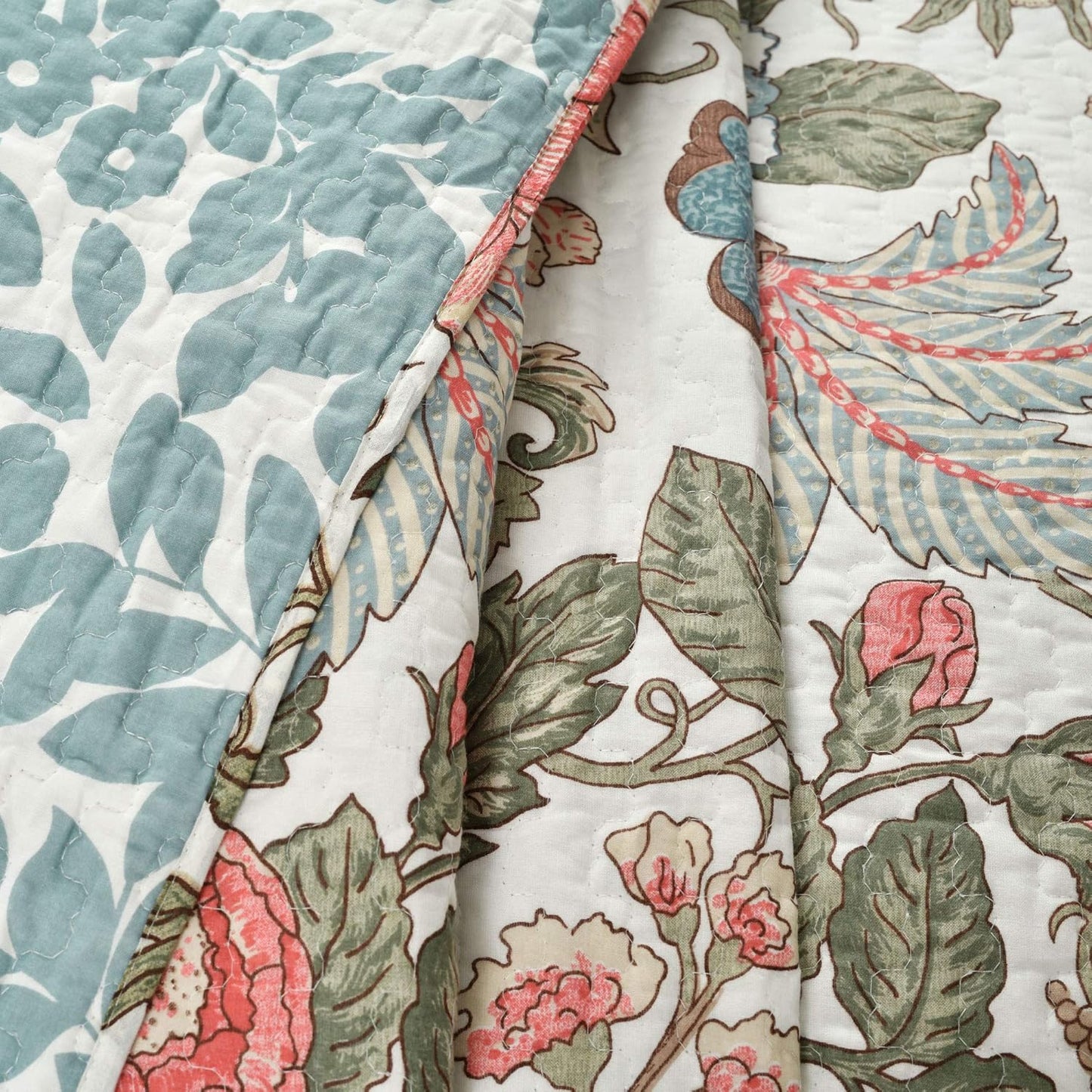 Lush Decor Reyna, Cotton, Green & Blue, King