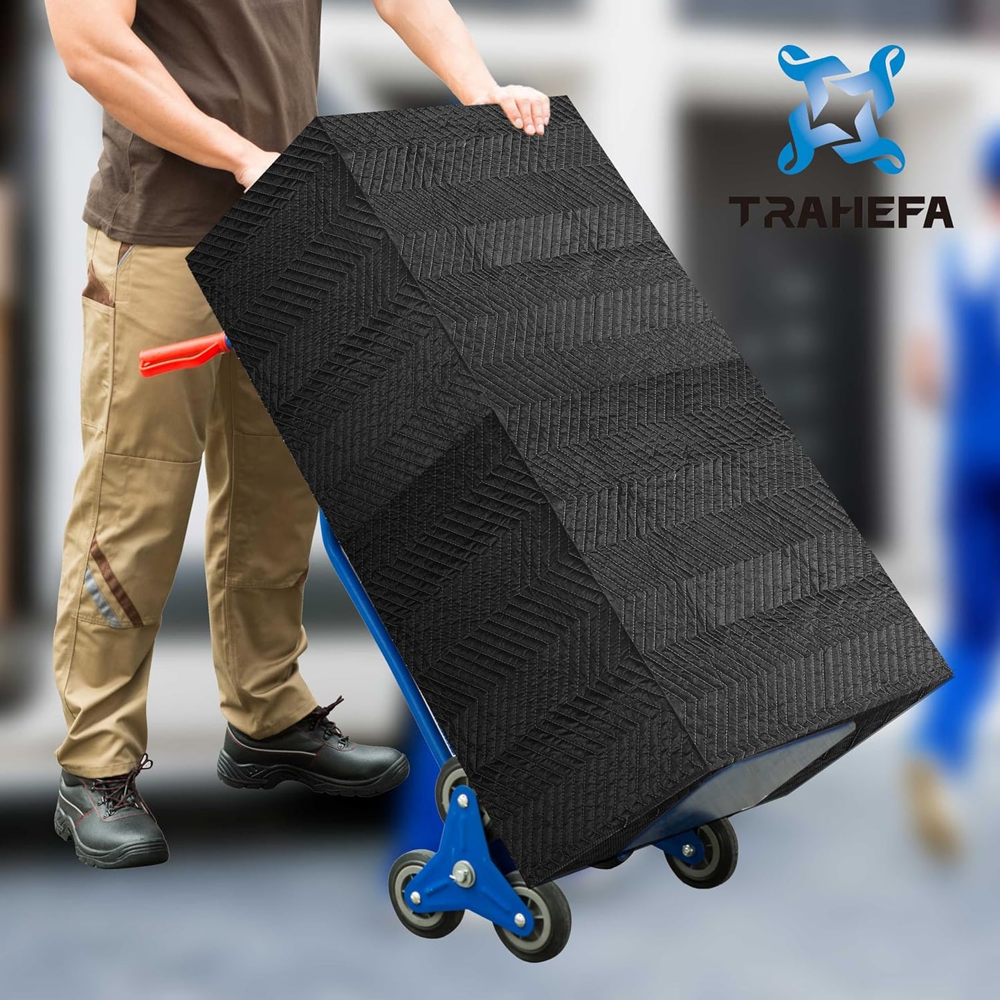 (2 Pack) Moving Blanket, 40"x 72" Thick Moving Blankets Heavy Duty Furniture Moving Pads Quilted Packing Blankets for Moving Supplie