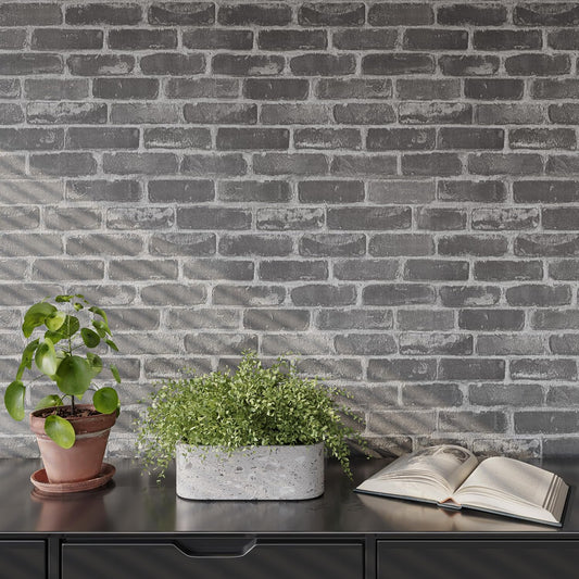 COSNIGHT Red Brick Wallpaper Peel and Stick 17.5In x 472In, Retro Faux Brick Peel and Stick Wallpaper, Self Adhesive and Removable Wall Paper for Home Decoration, Accent Wall and Laundry Room